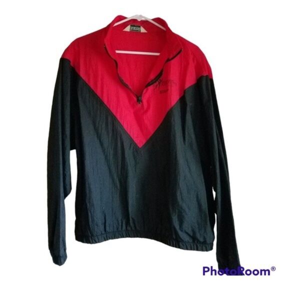 Augusta Red and Black Windbreaker Longsleeve Shirt Size Large - Picture 2 of 6